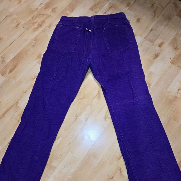 Vintage‎ Bare Kat Corduroy Purple Straight Leg Pants 30" Waist Rare - Picture 6 of 9